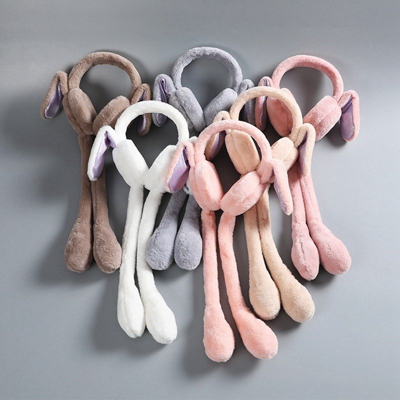 Jumping Rabbit Ears Winter Hat for Kids – Squeeze Paws, Ears Pop Up - Image 3