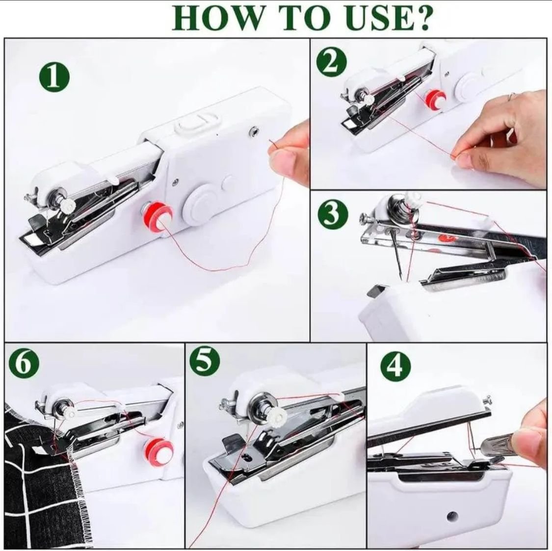 Handy Stitch Portable Sewing Machine – Cordless, One-Hand Use - Image 5