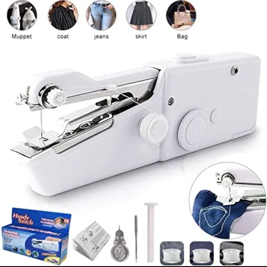 Handy Stitch Portable Sewing Machine – Cordless, One-Hand Use - Image 3