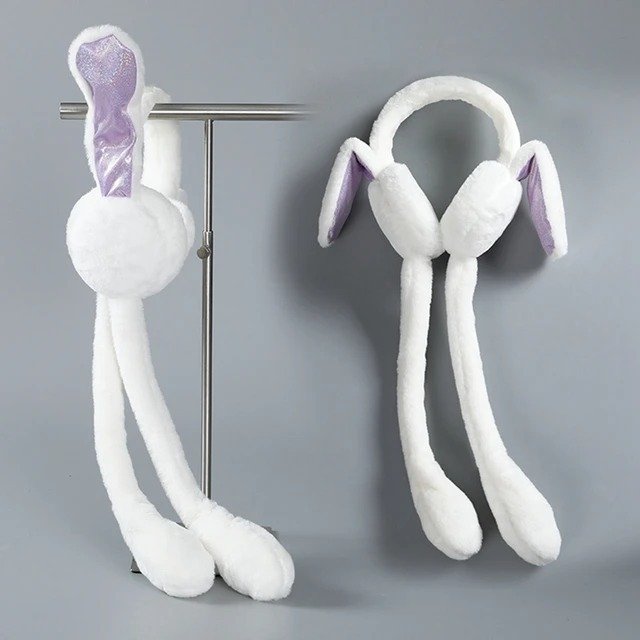 Jumping Rabbit Ears Winter Hat for Kids – Squeeze Paws, Ears Pop Up - Image 4
