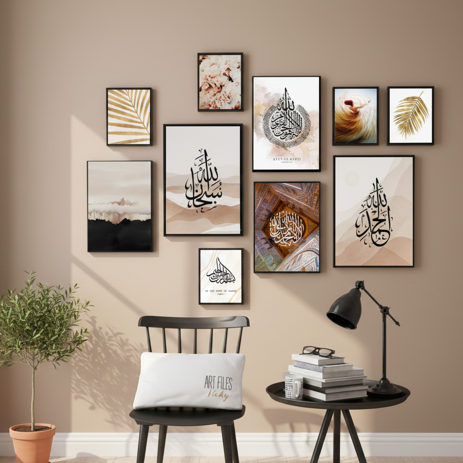 Islamic Gallery Wall Set – 10 Frames (5×7 & 8×11 in) - Image 6