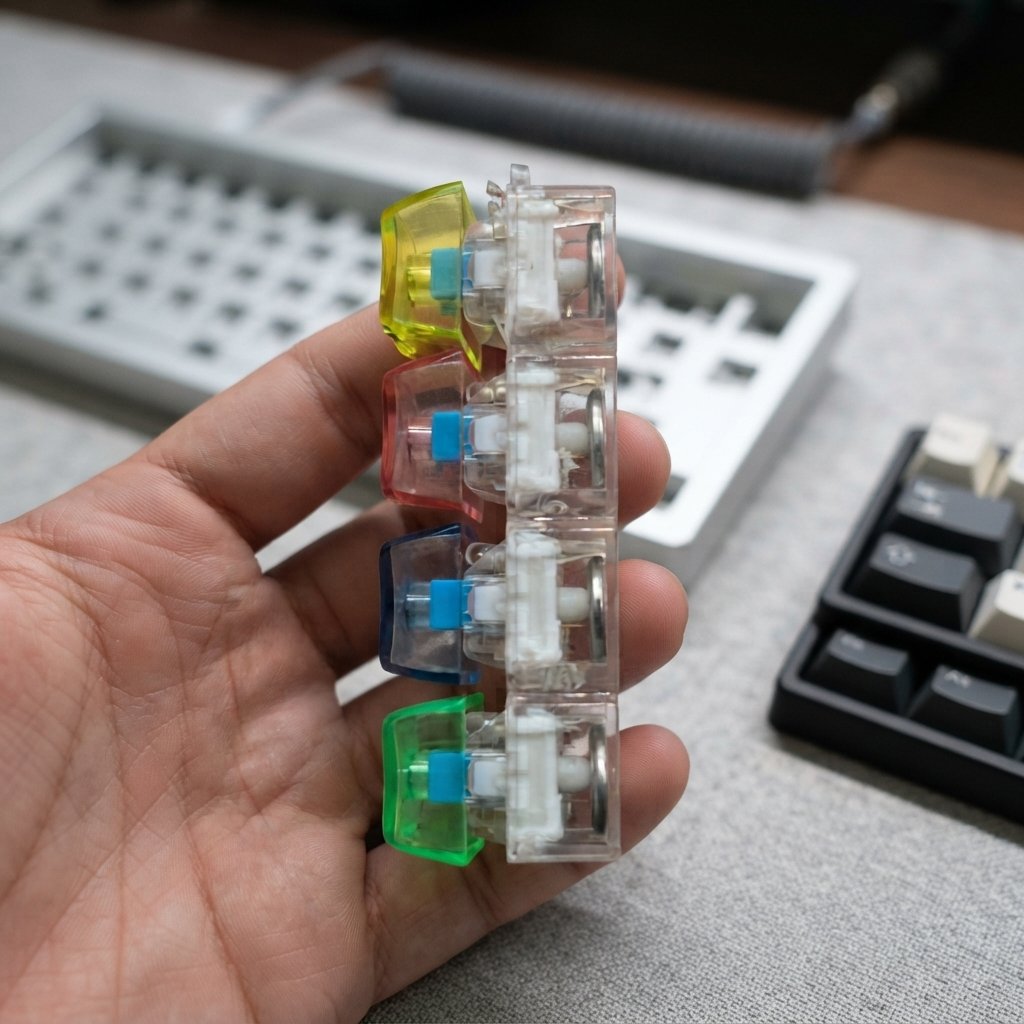 Mechanical Keyboard Switch Fidget Toy – 4 Clicky Switches - Image 2