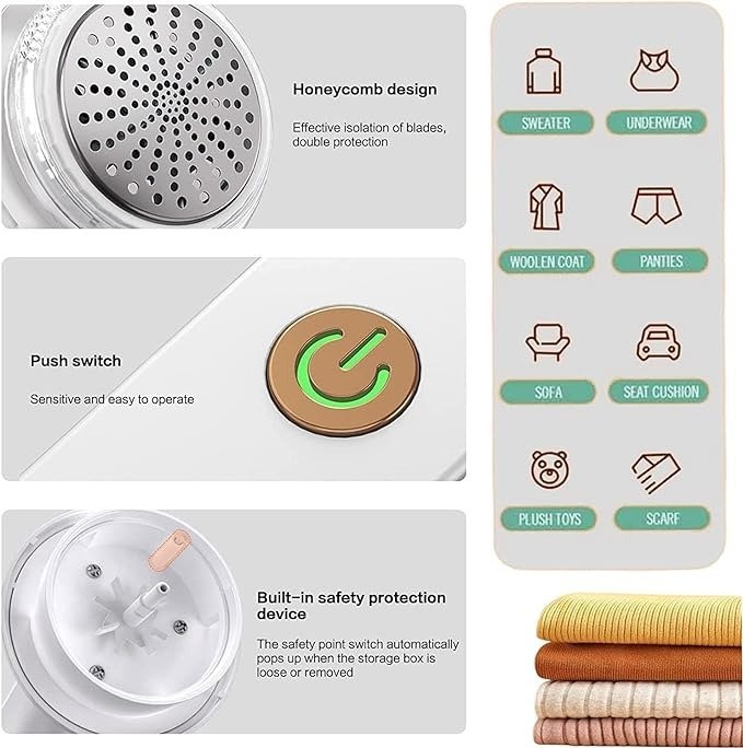 Electric Lint Remover – Rechargeable Sweater & Fabric Shaver - Image 3