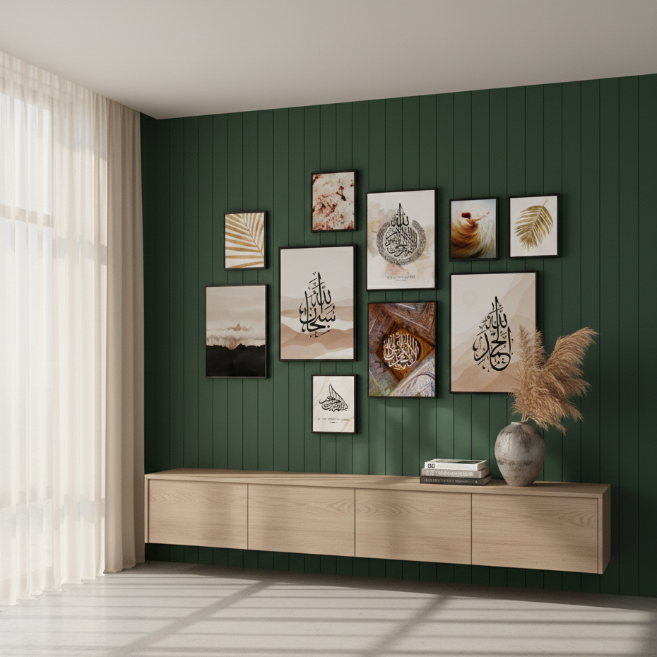 Islamic Gallery Wall Set – 10 Frames (5×7 & 8×11 in) - Image 2